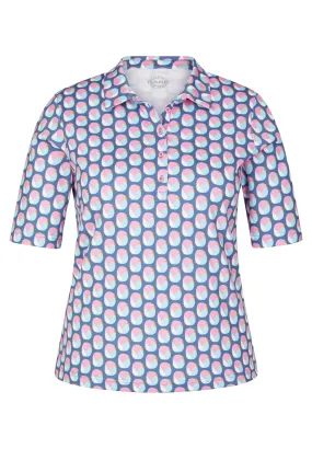 122365-  Navy/Pink/Blue polka dot top - Rabe