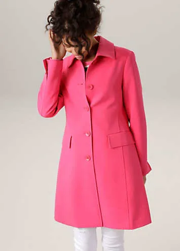 Aniston Buttoned Coat | Grattan