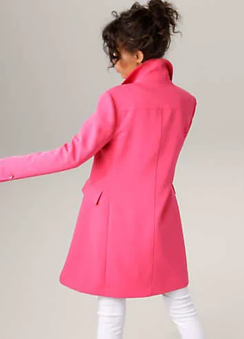 Aniston Buttoned Coat | Grattan