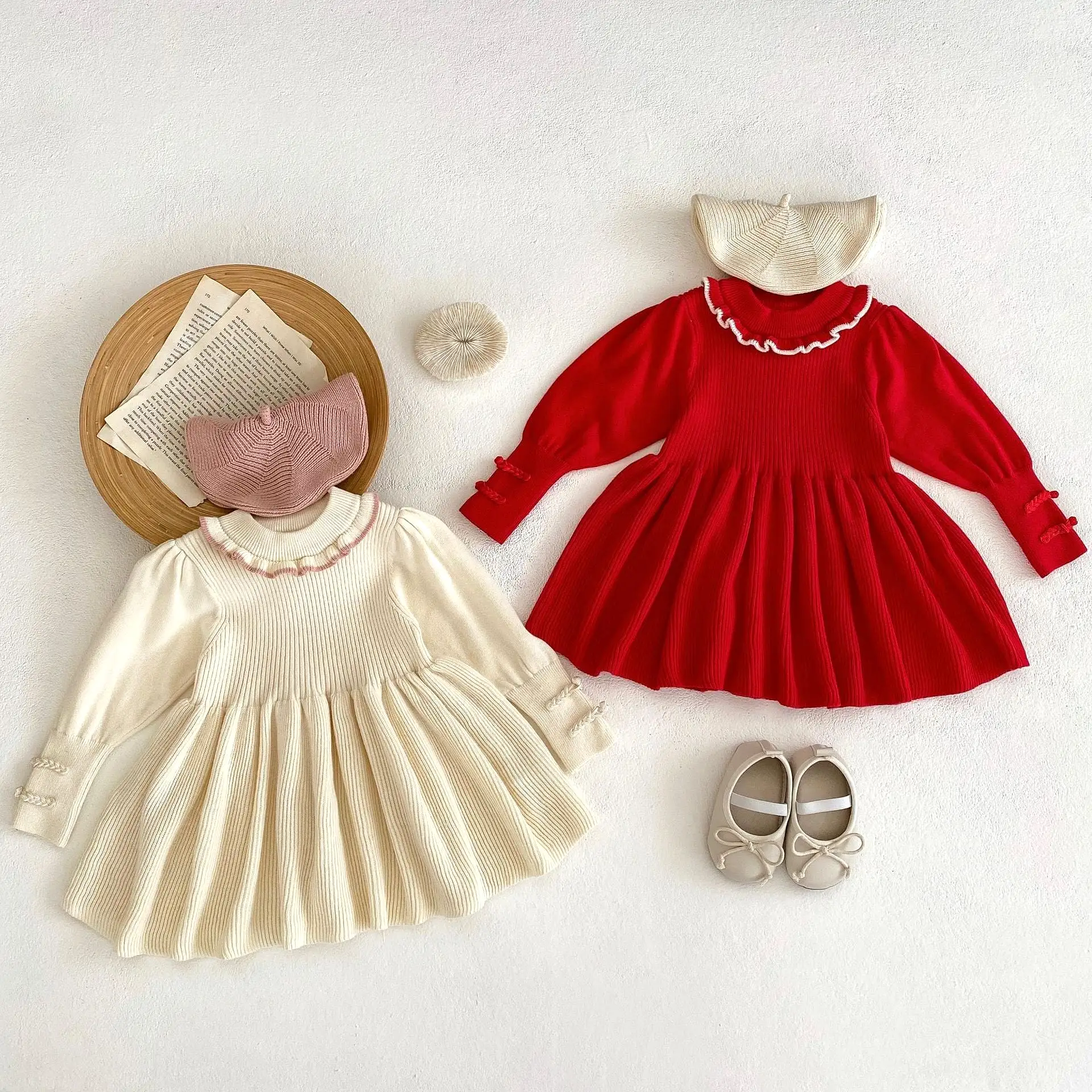 Baby Kid Girls Solid Color Dresses Wholesale 230828334