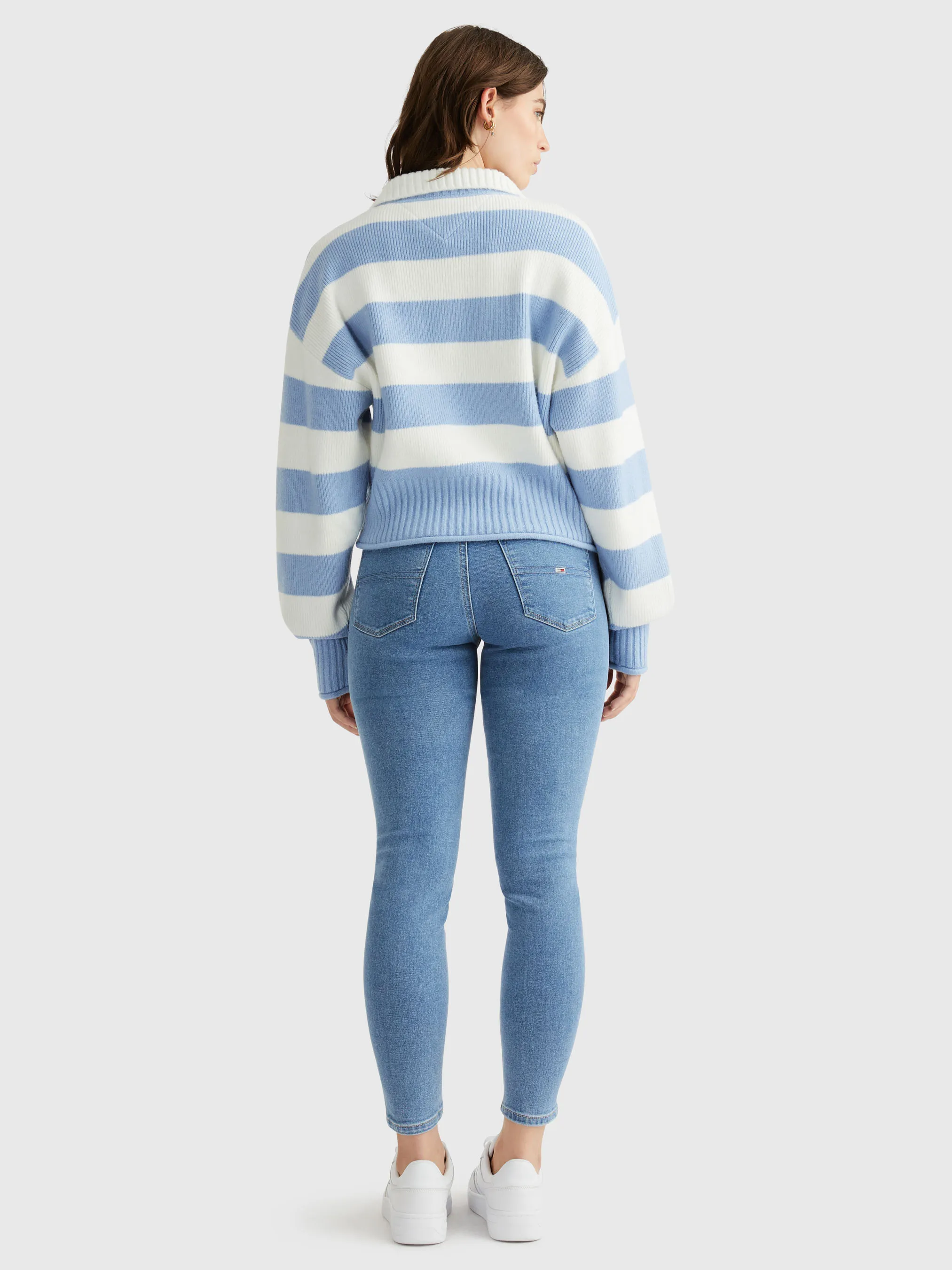 Badge Stripe Polo Jumper | Sweatshirts & Hoodies | Tommy Jeans