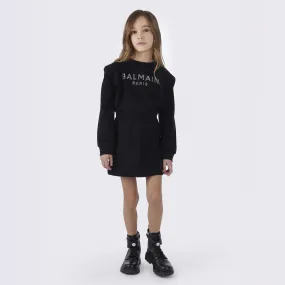 Balmain Jersey Dress Black BT1A80