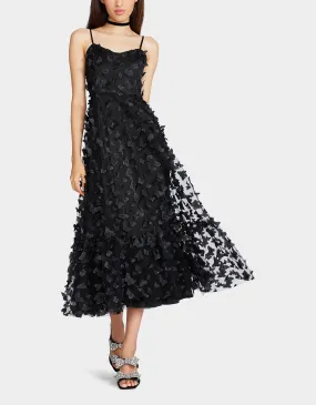 BETSEYS BUTTERFLY MAXI DRESS BLACK