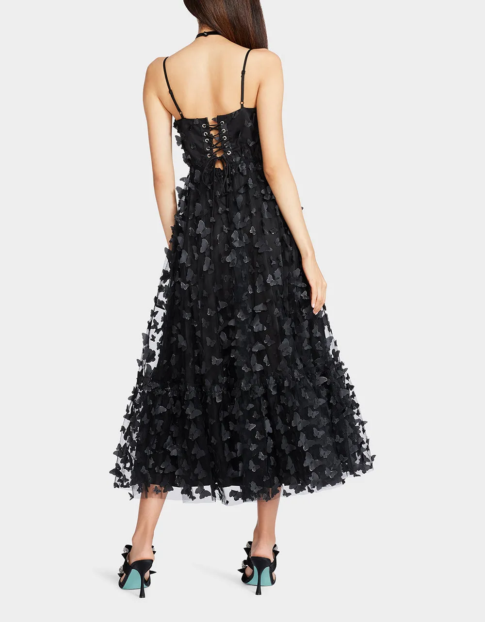 BETSEYS BUTTERFLY MAXI DRESS BLACK