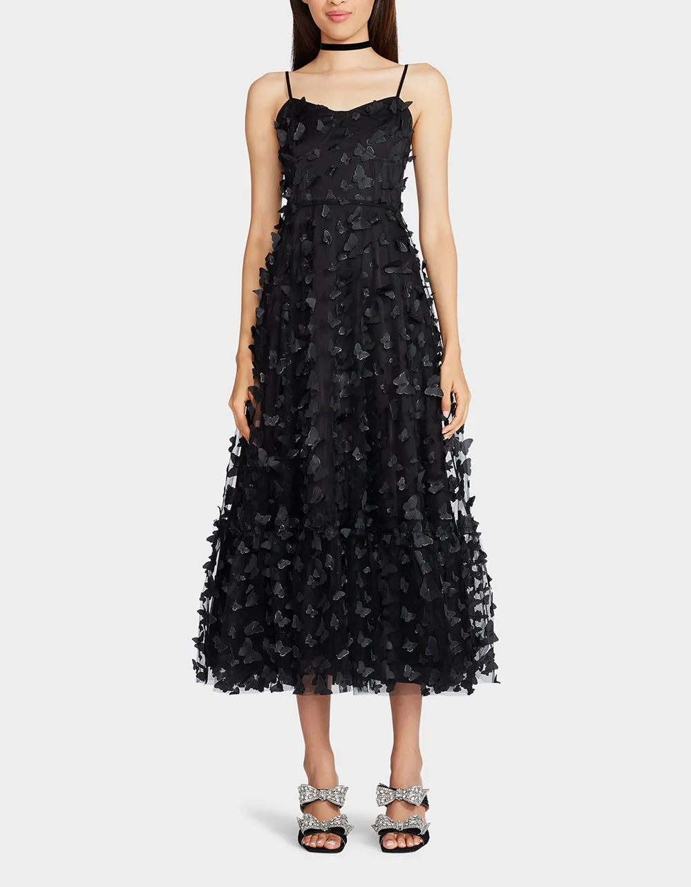 BETSEYS BUTTERFLY MAXI DRESS BLACK