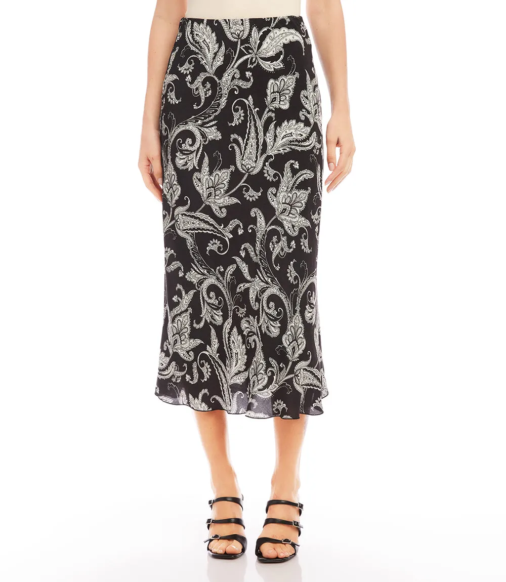 Bias Cut Midi Skirt