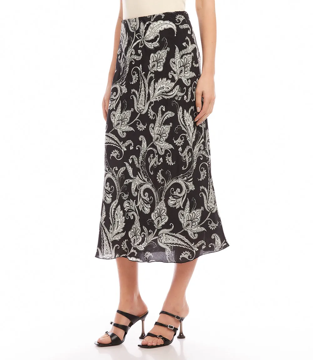 Bias Cut Midi Skirt