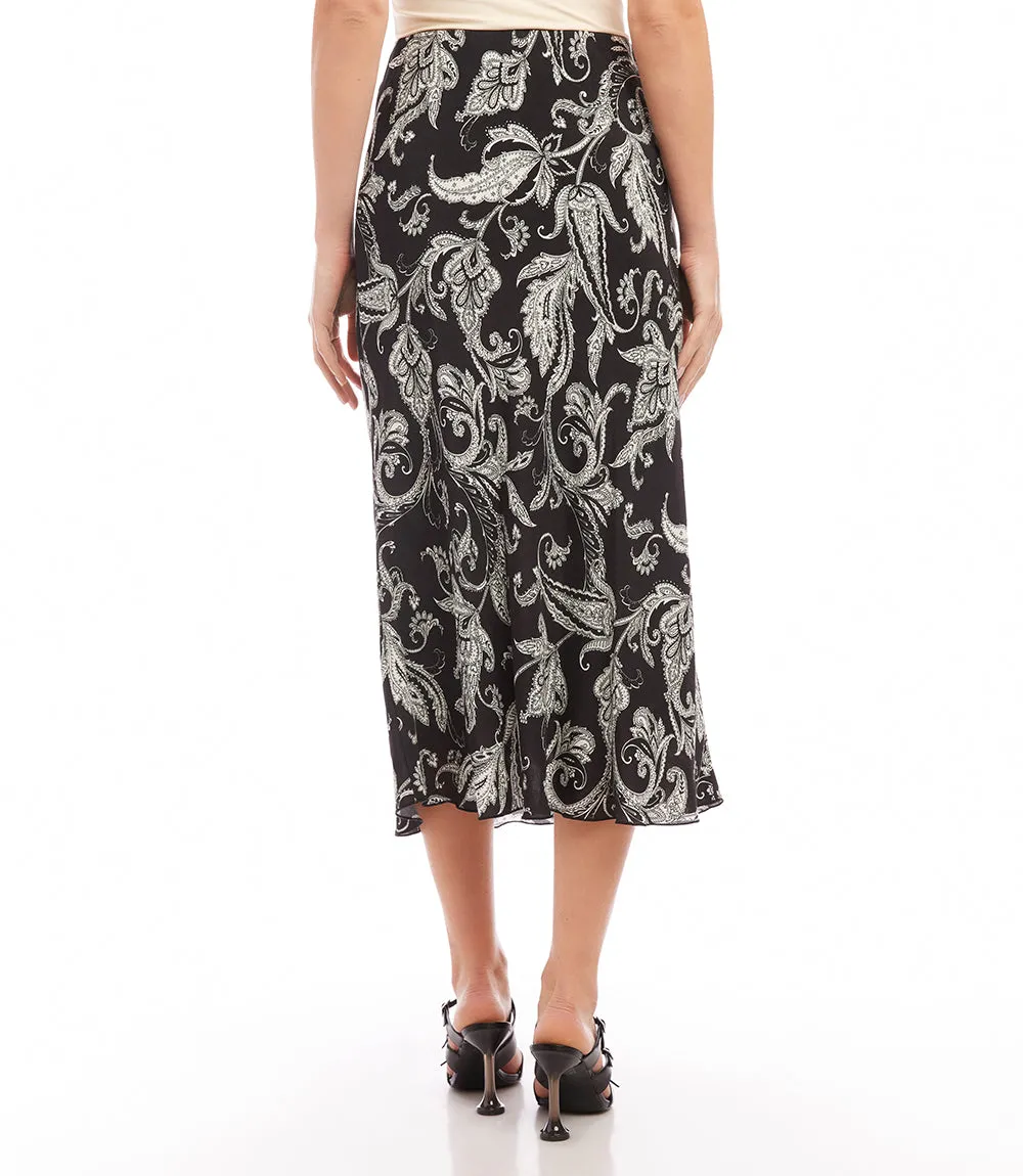 Bias Cut Midi Skirt