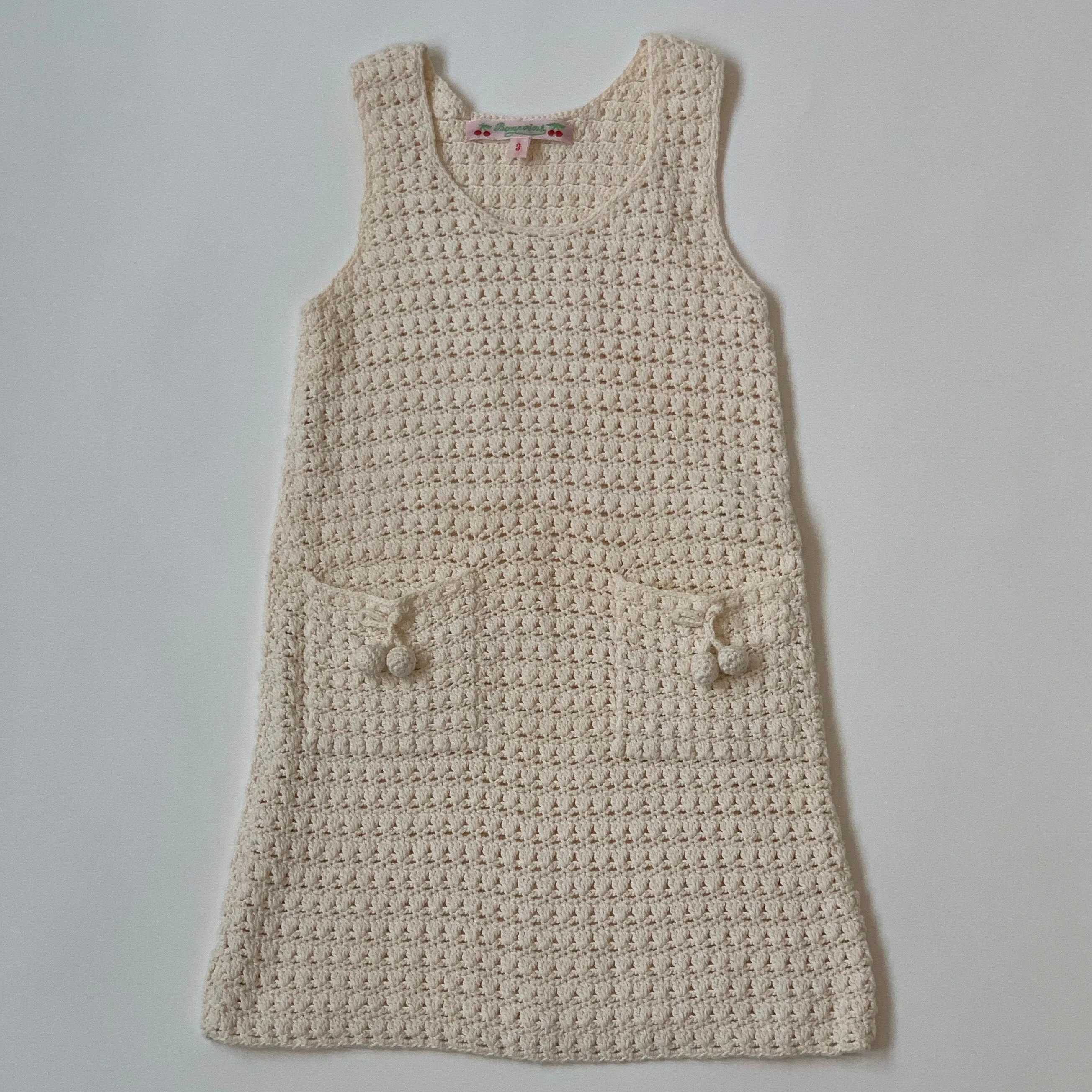 Bonpoint Cream Crochet Dress: 3 Years