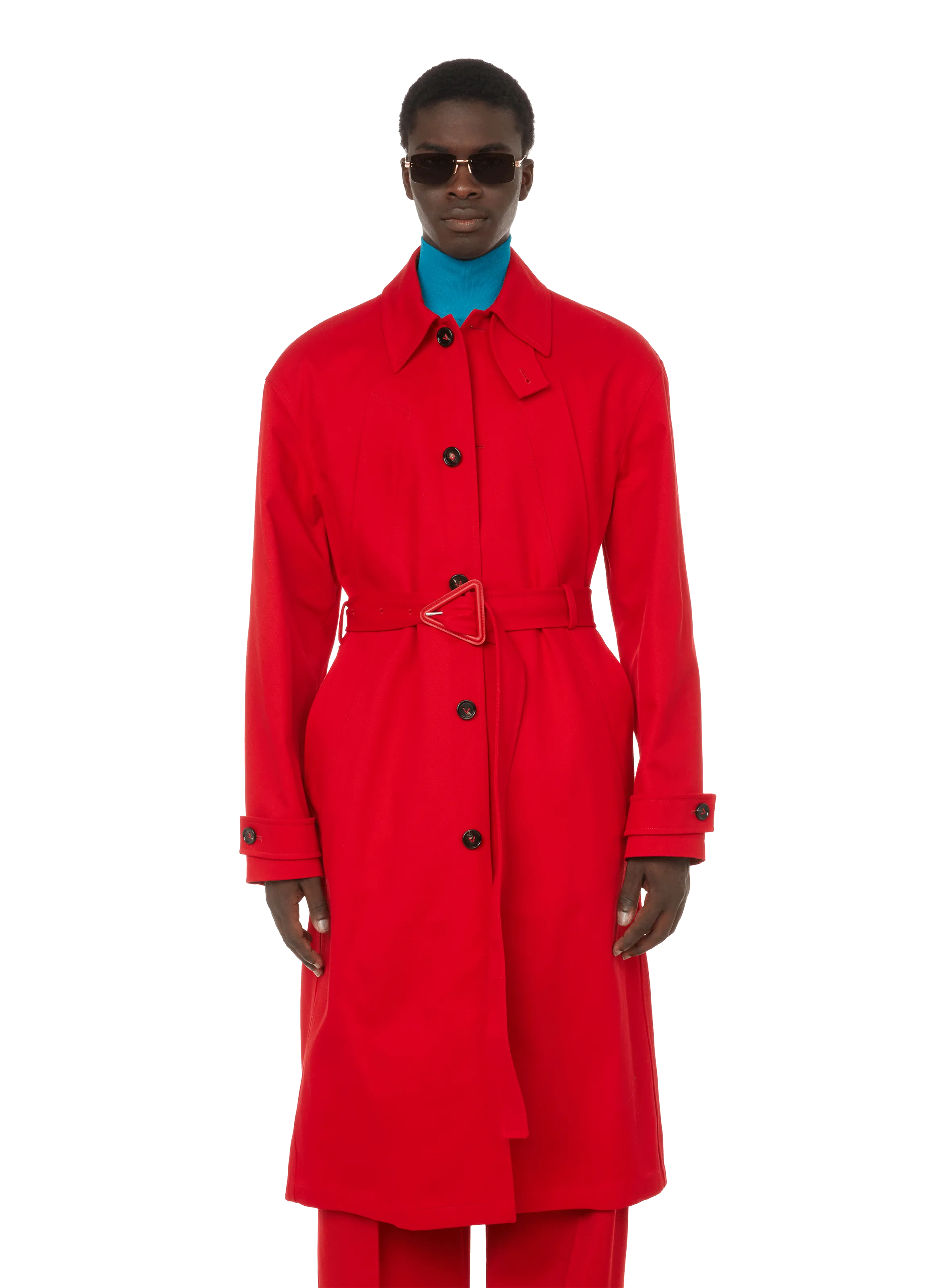 Bottega veneta  Cotton twill trench coat - Red