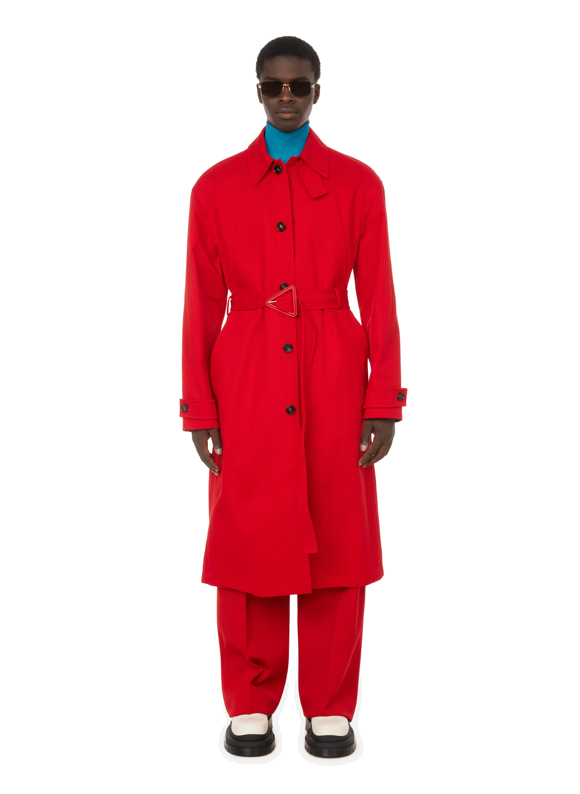 Bottega veneta  Cotton twill trench coat - Red