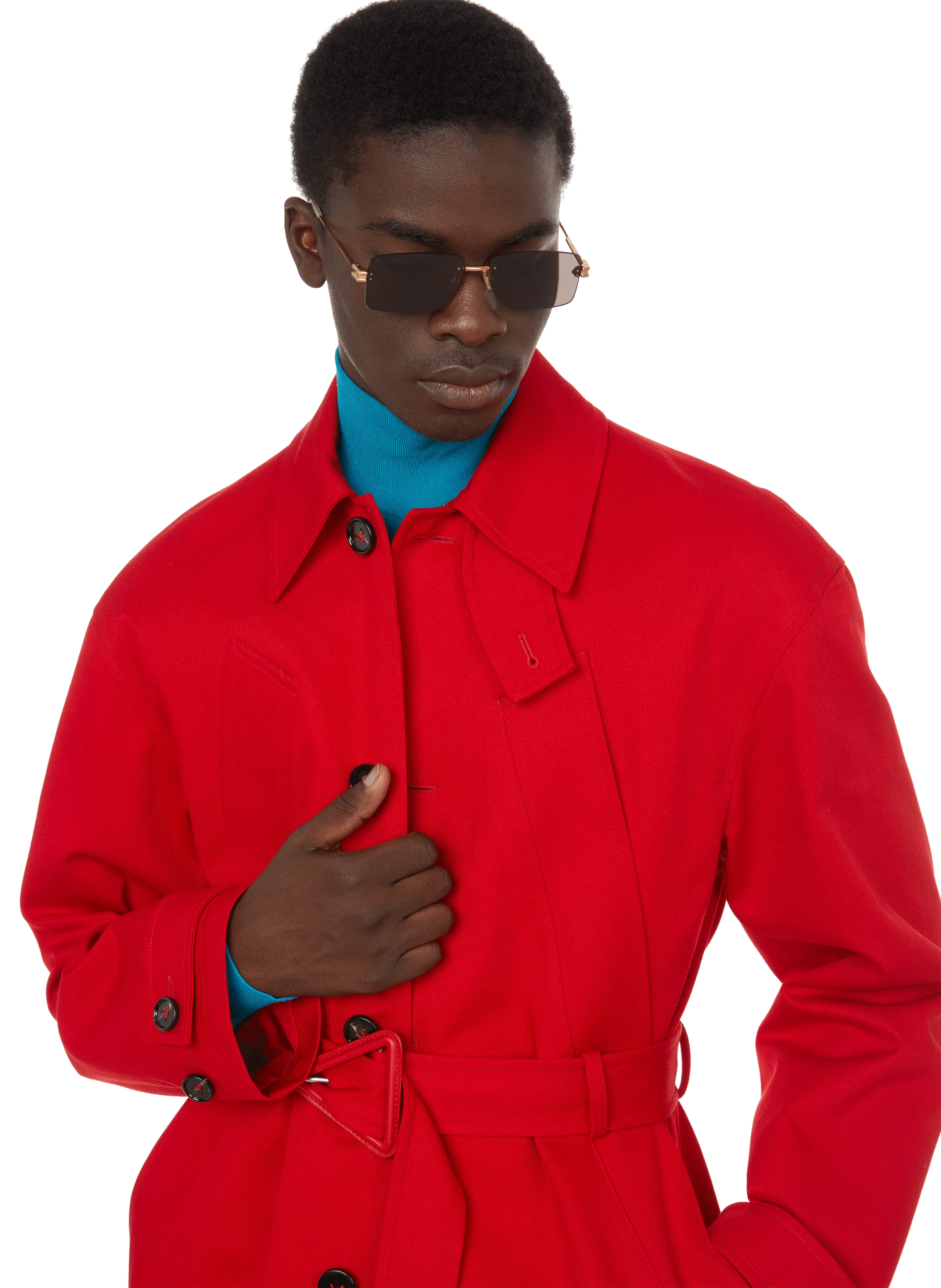 Bottega veneta  Cotton twill trench coat - Red