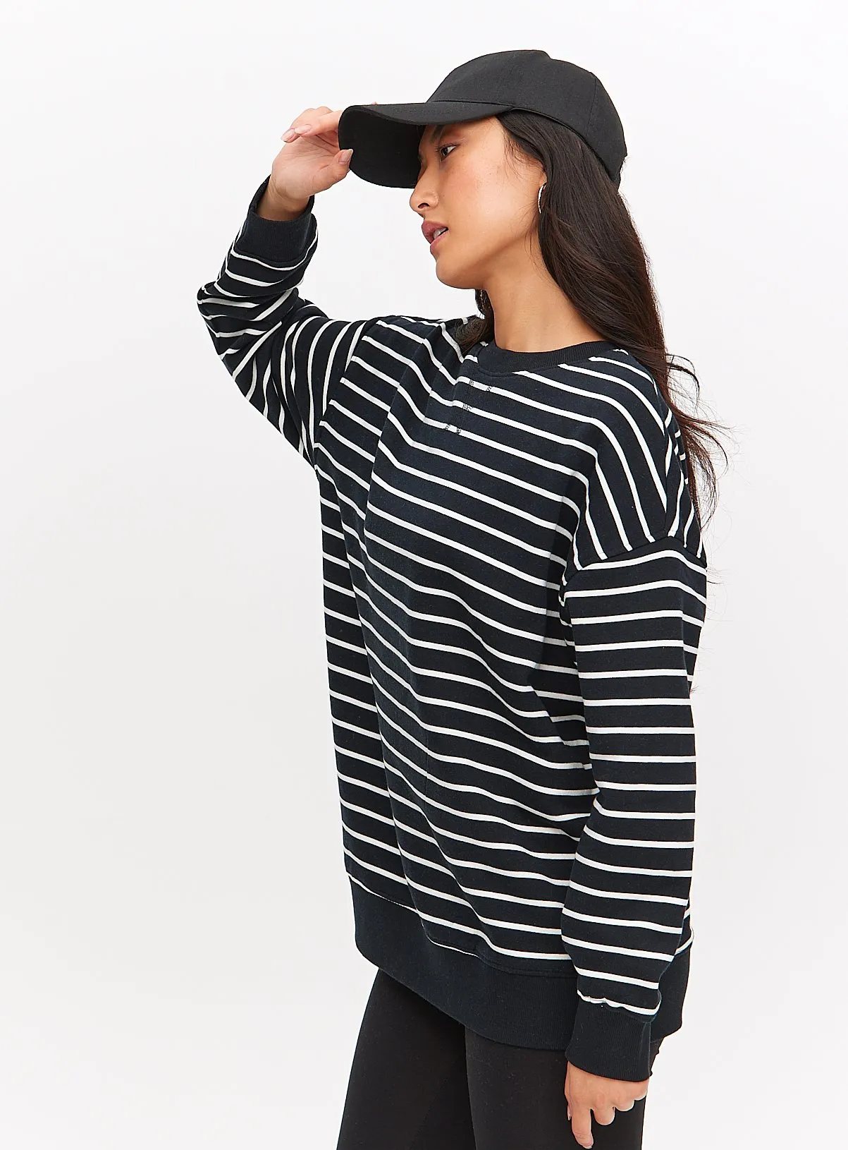 Buy Black Stripe Oversized Sweatshirt  XL | Hoodies and sweatshirts | Tu