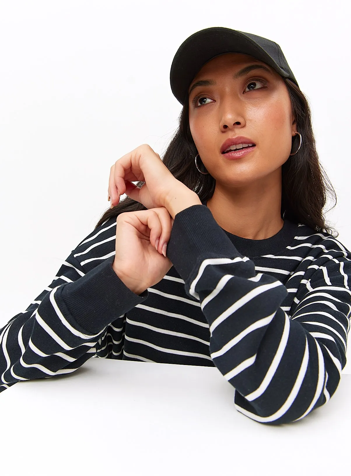 Buy Black Stripe Oversized Sweatshirt  XL | Hoodies and sweatshirts | Tu