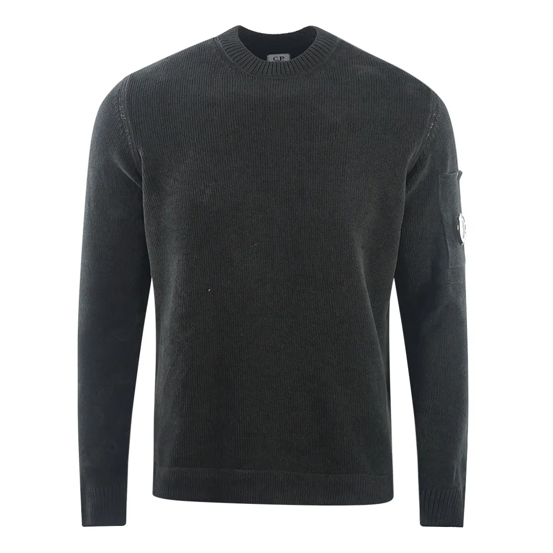 C P Company Black Crewneck Knitwear Jumper