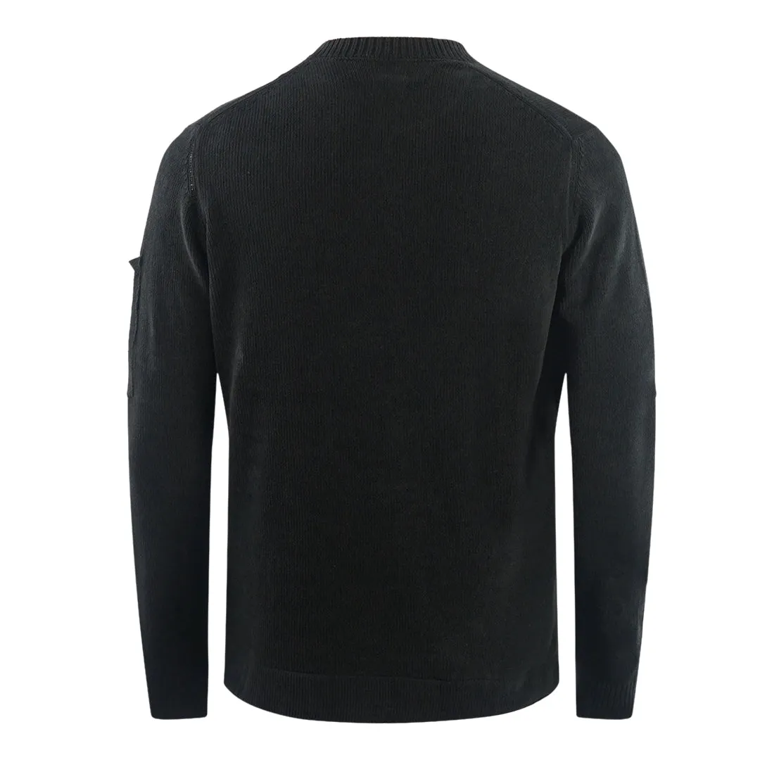 C P Company Black Crewneck Knitwear Jumper