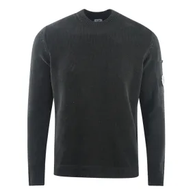 C P Company Black Crewneck Knitwear Jumper