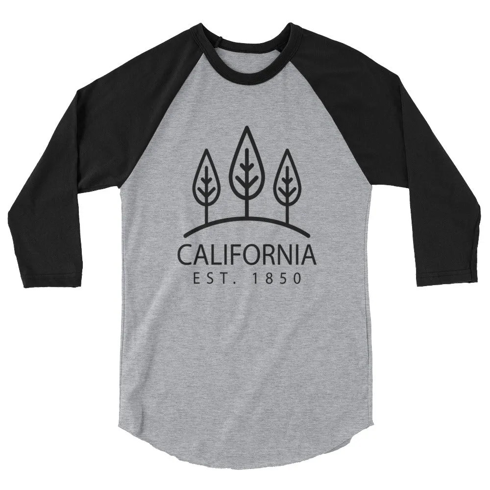 California - 3/4 Sleeve Raglan Shirt - Established