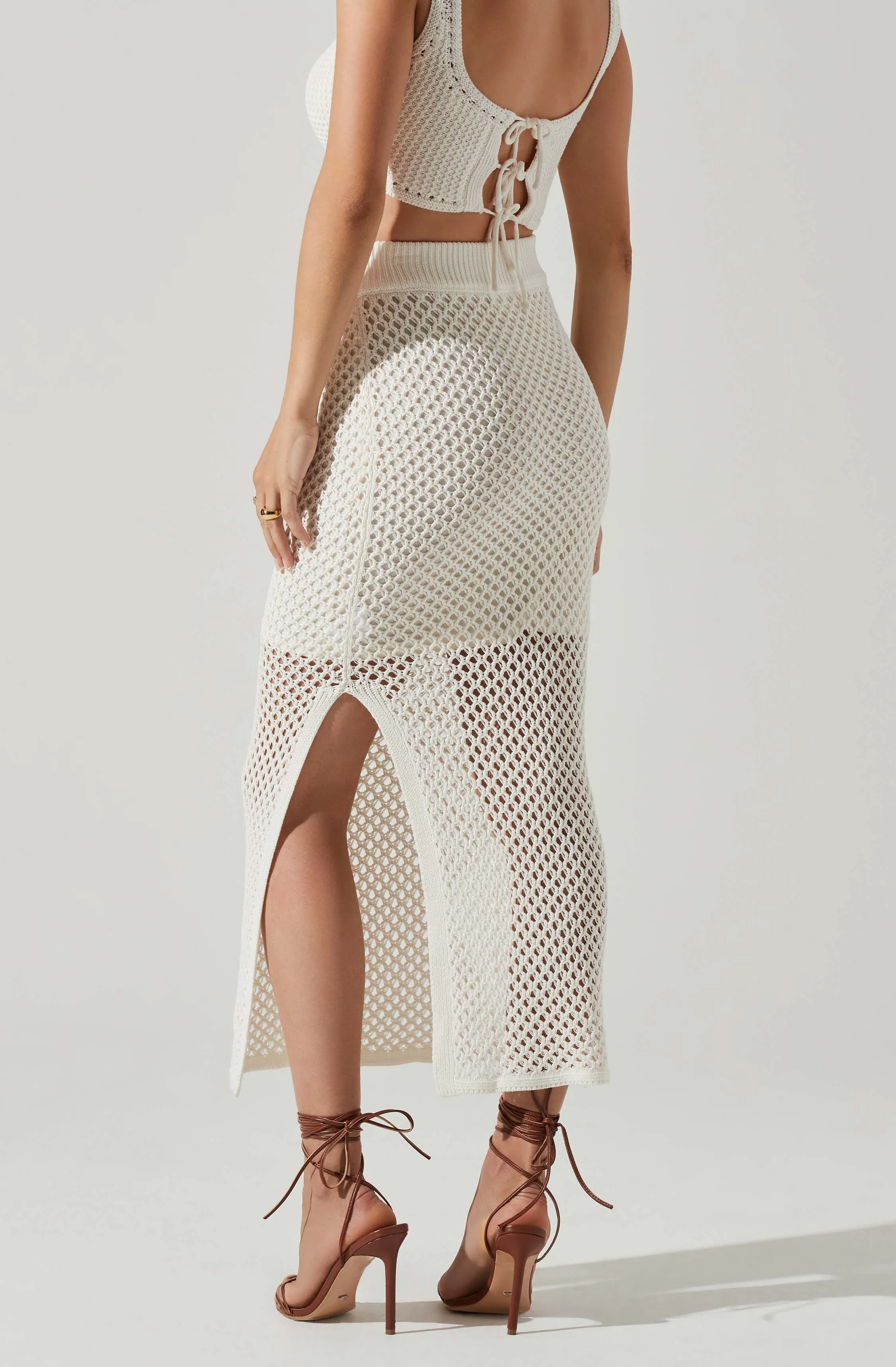 Carlina Crochet Midi Skirt