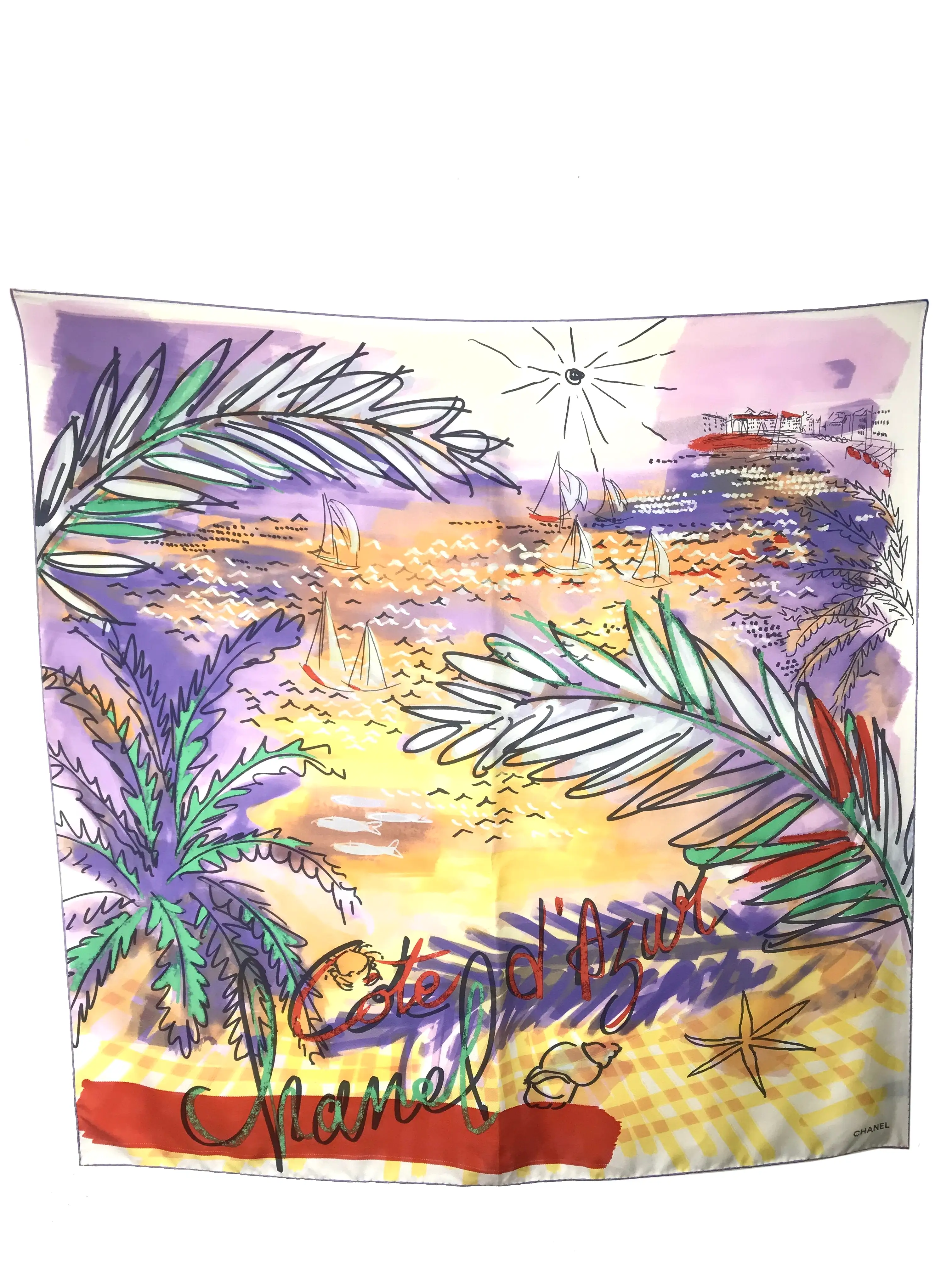 Chanel Cote d'Azur Silk Scarf