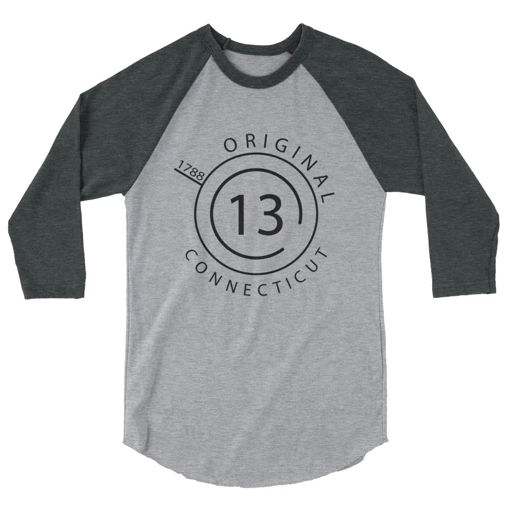 Connecticut - 3/4 Sleeve Raglan Shirt - Original 13