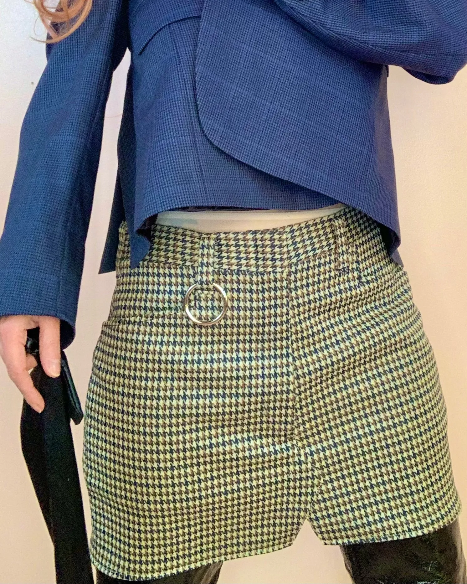 Custom transformed plaid skirt