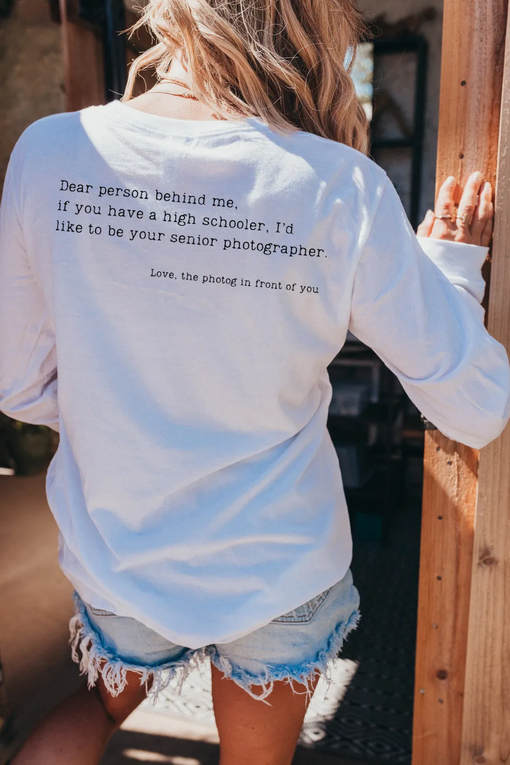 DEAR PERSON... SENIOR PHOTOGRAPHER long sleeve tee