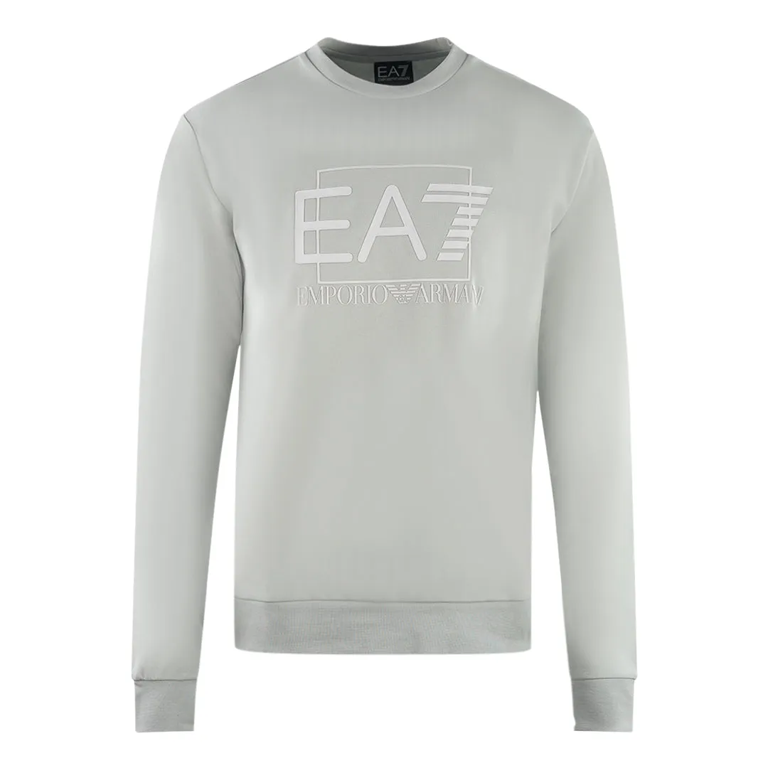 Ea7 Box Logo Oyster Mushroom Sweatshirt