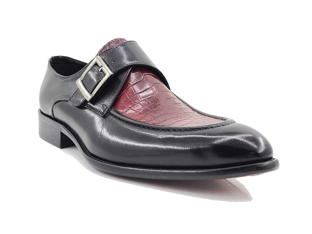 Embossed Moc Single Monkstrap Shoe