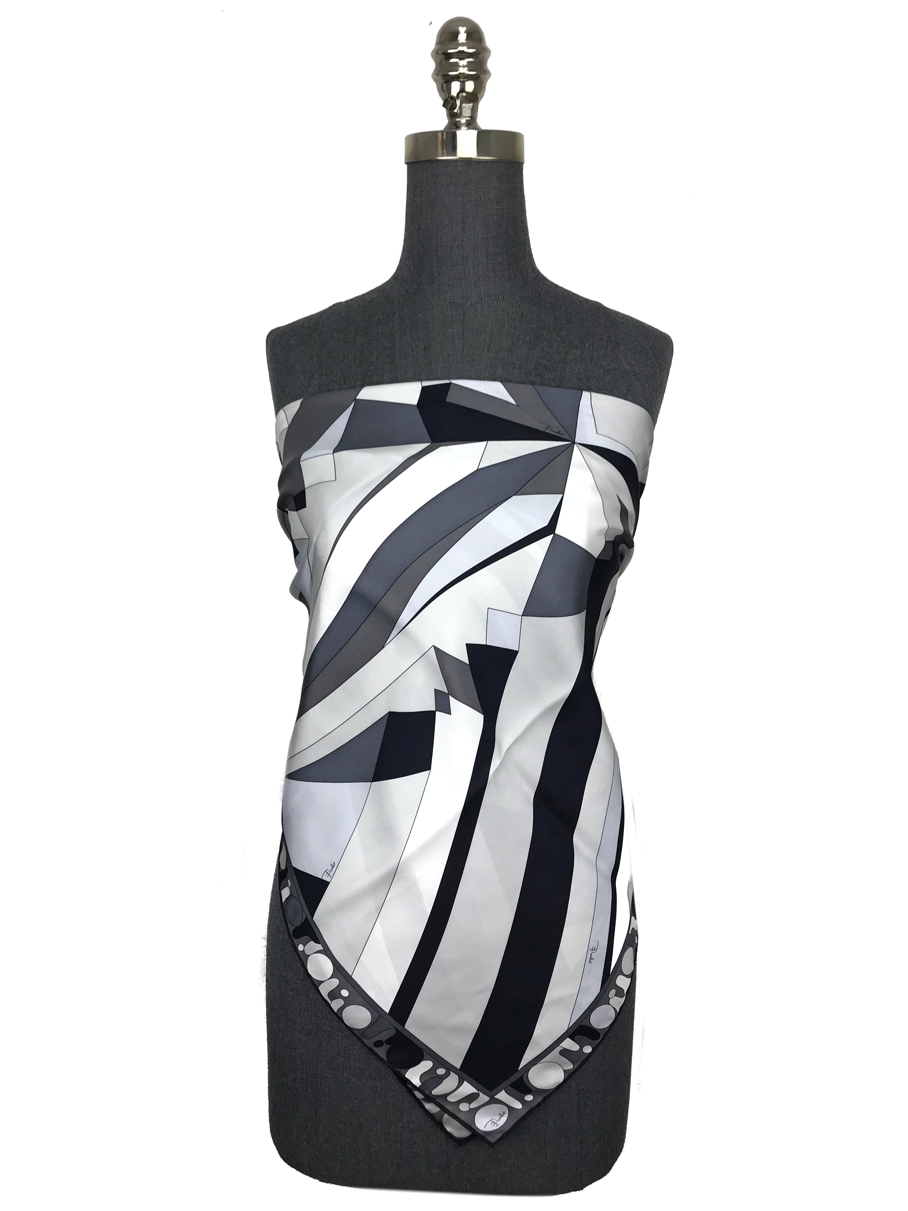 Emilio Pucci Abstract Print Silk Scarf