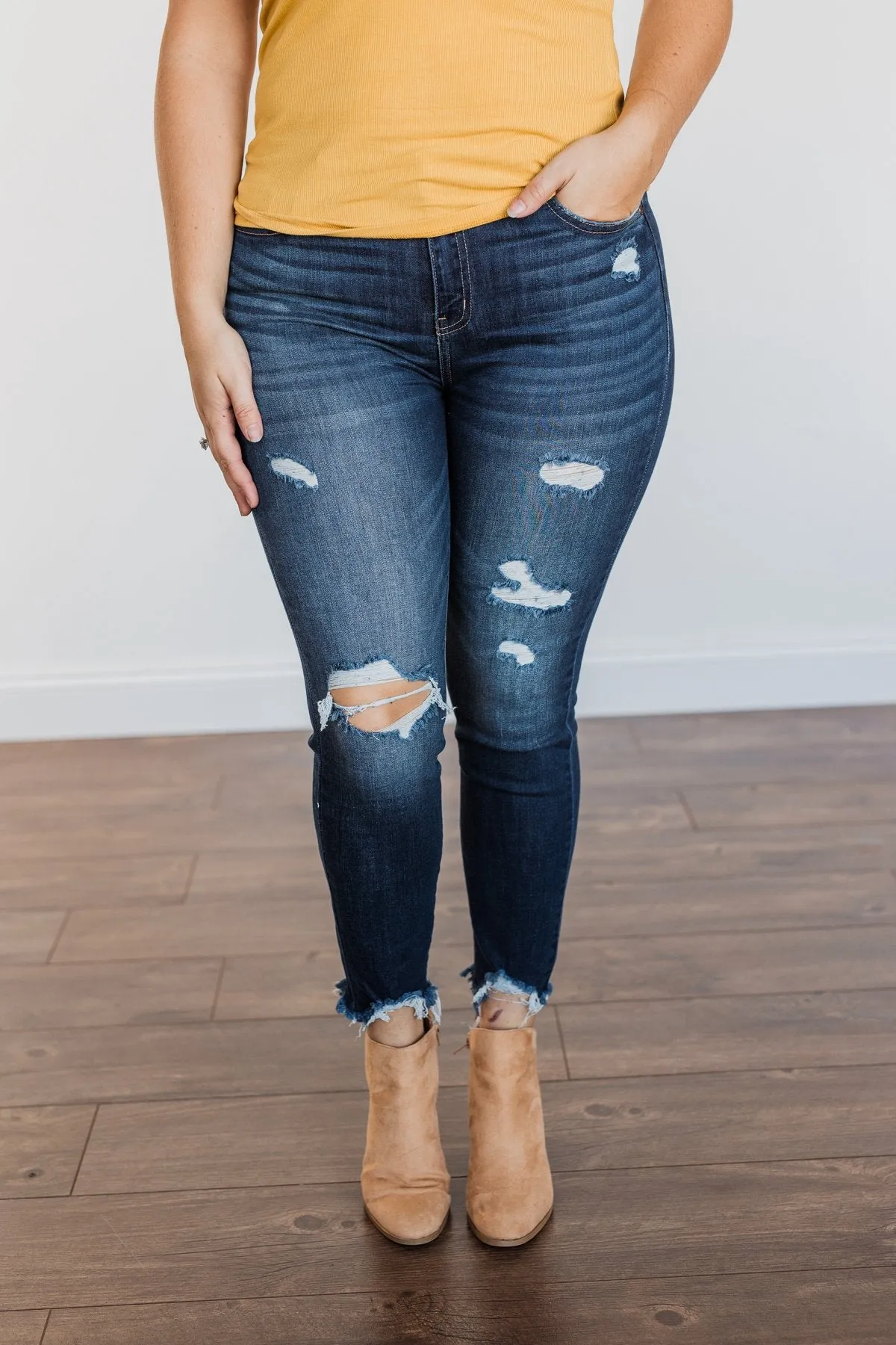 EnJean Ankle Crop Skinny Jeans- Giselle Wash