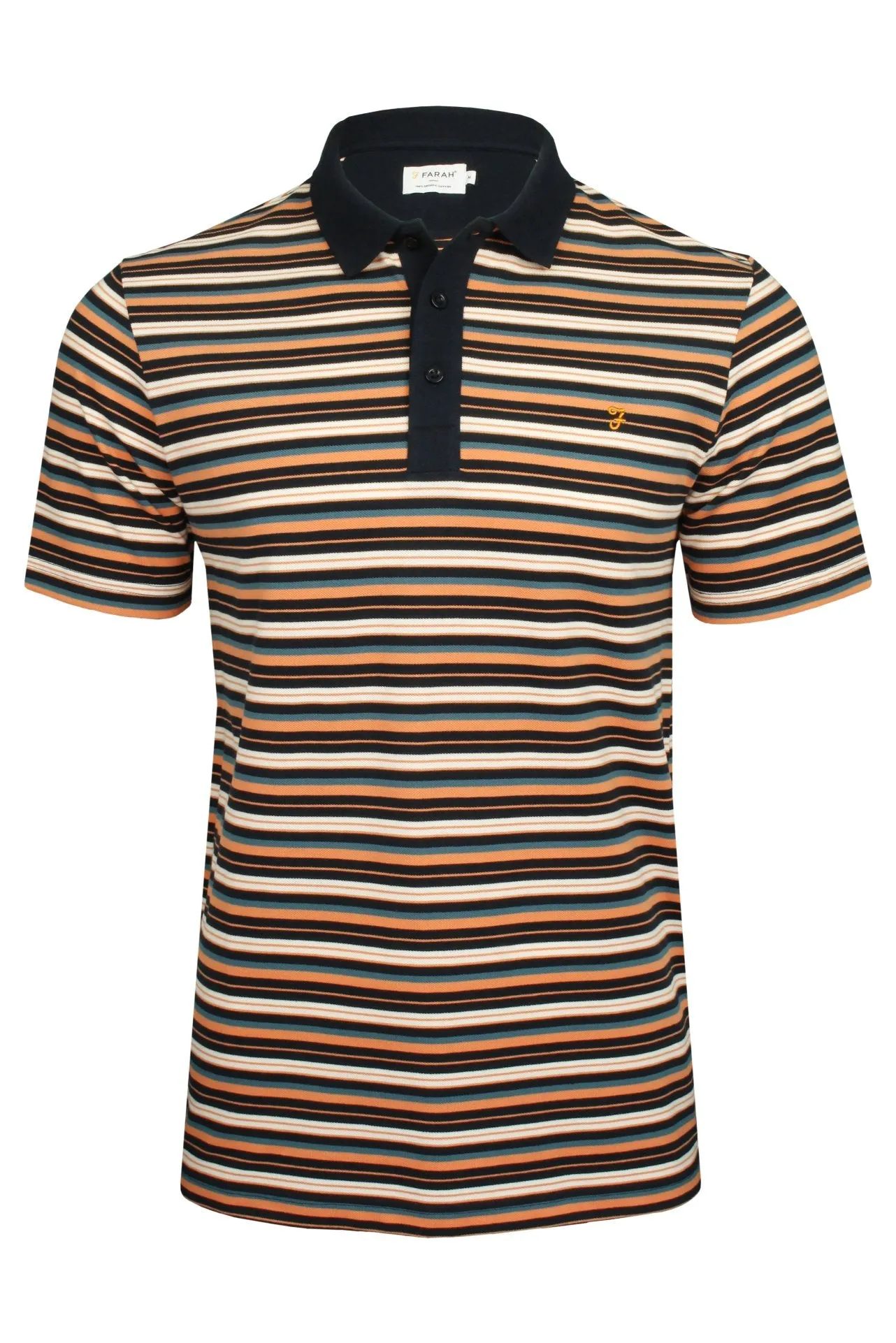 Farah Mens Jolla All Over Stripe Polo T-Shirt