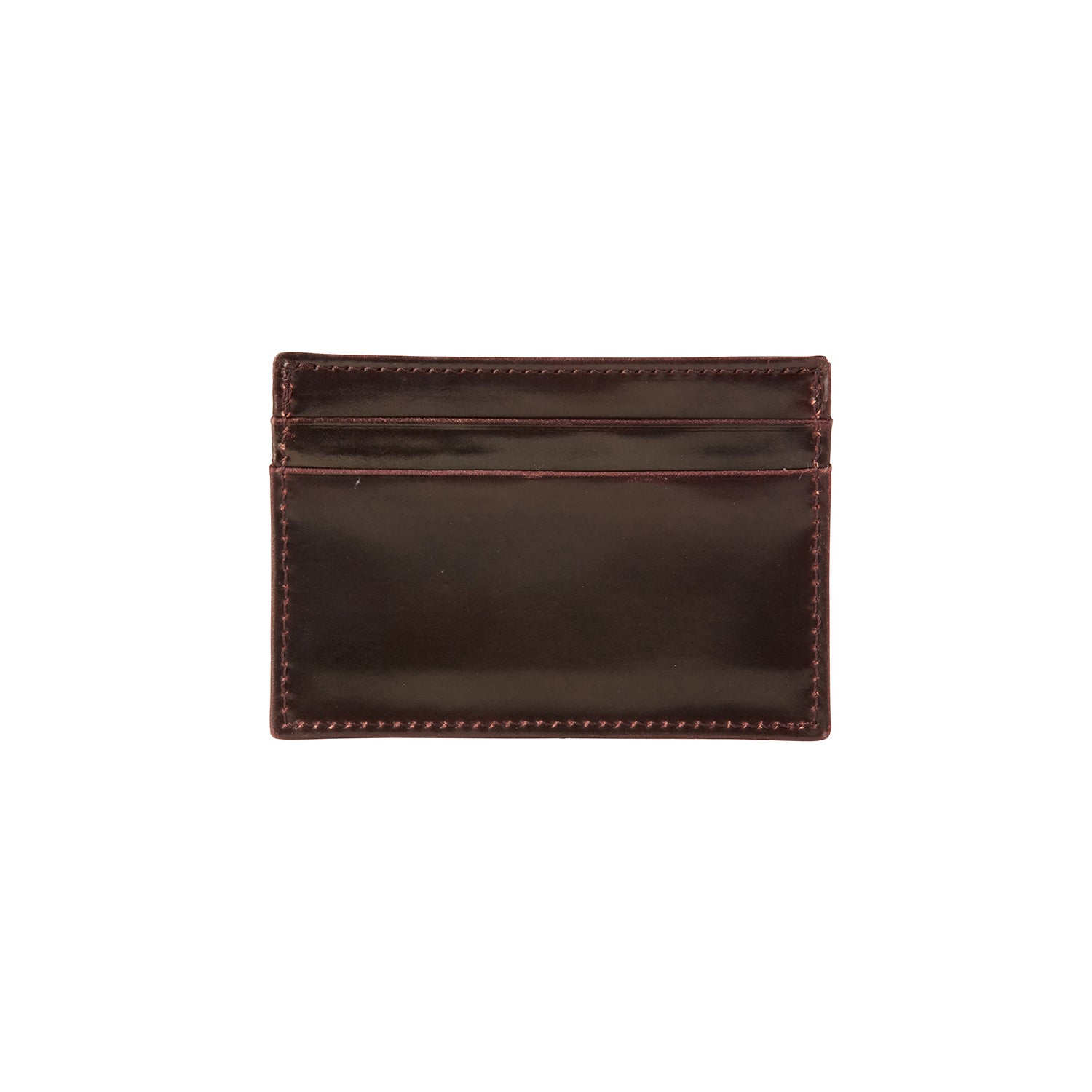 Flat Card Case - Cordovan :: Burgundy