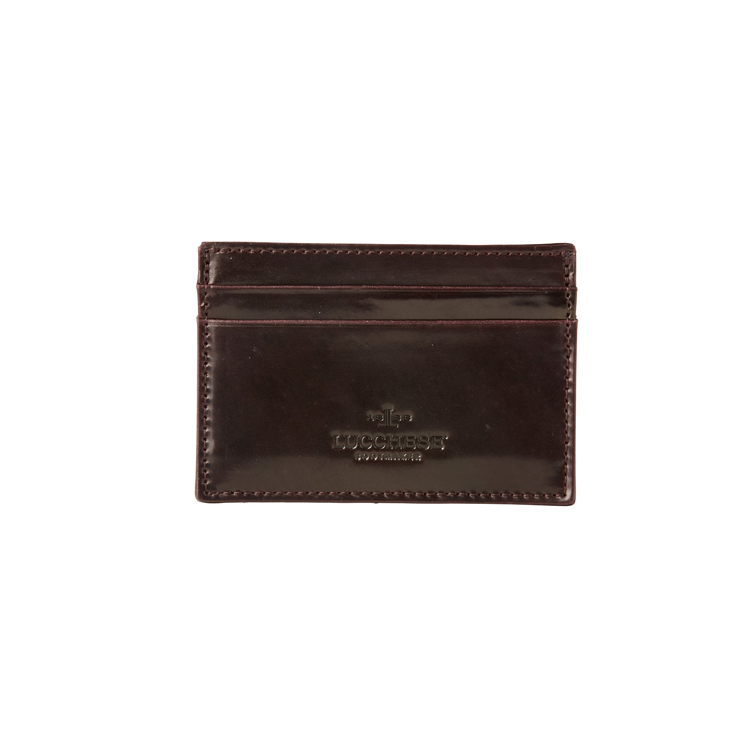 Flat Card Case - Cordovan :: Burgundy