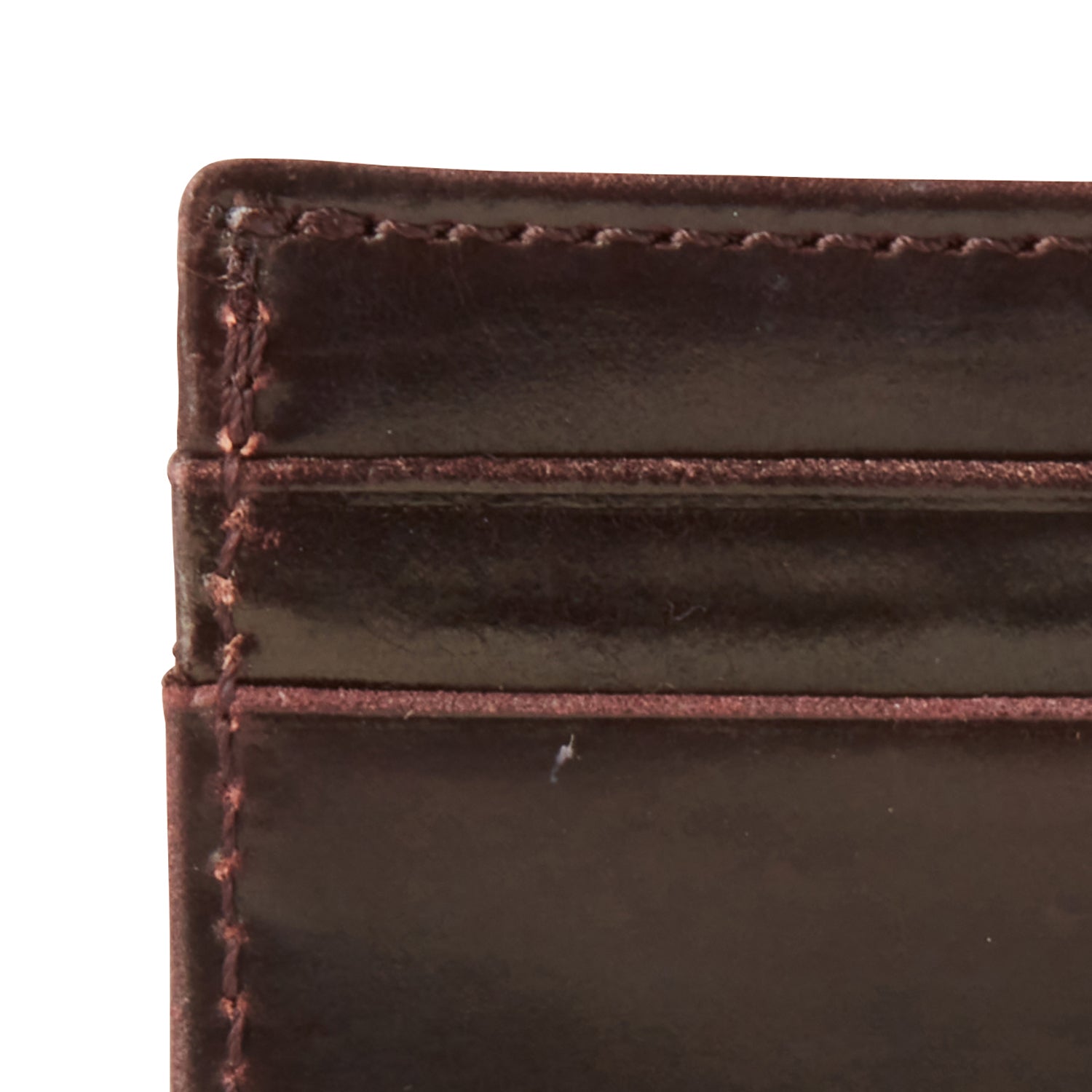 Flat Card Case - Cordovan :: Burgundy