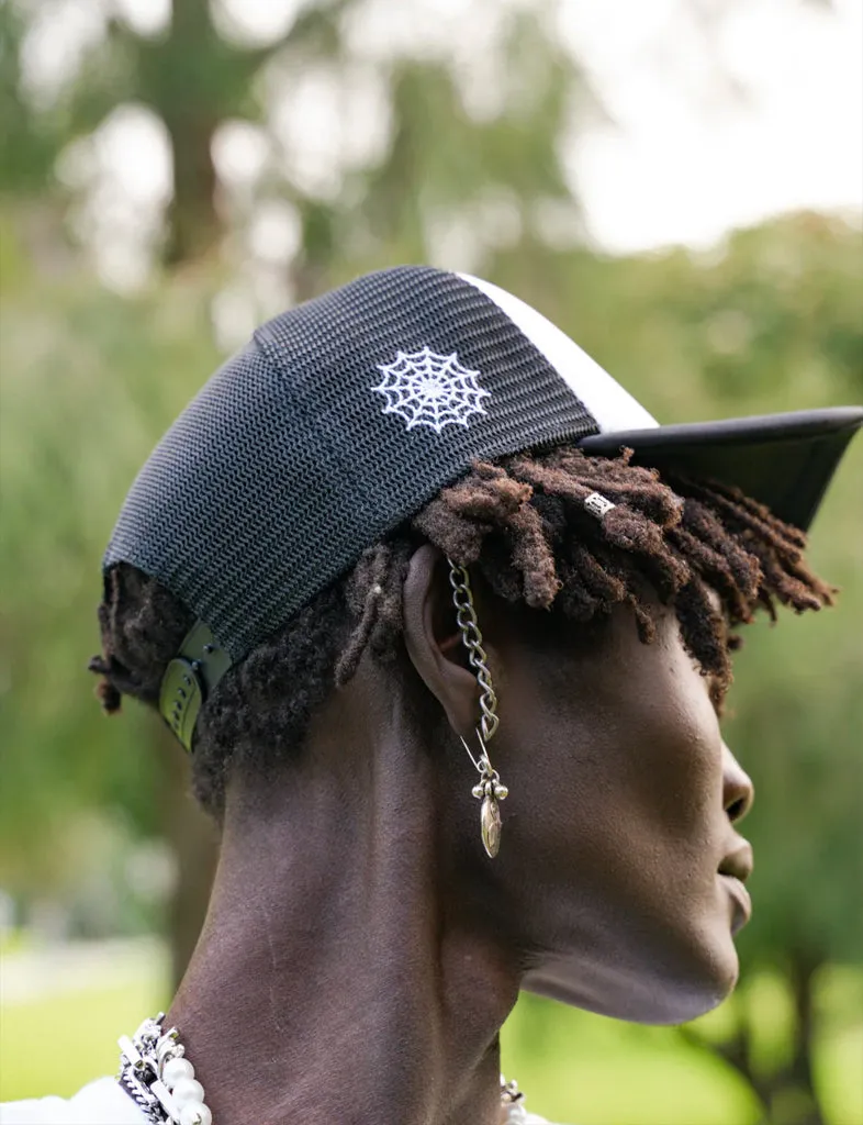 FUNNEL WEB TRUCKER HAT - BLACK