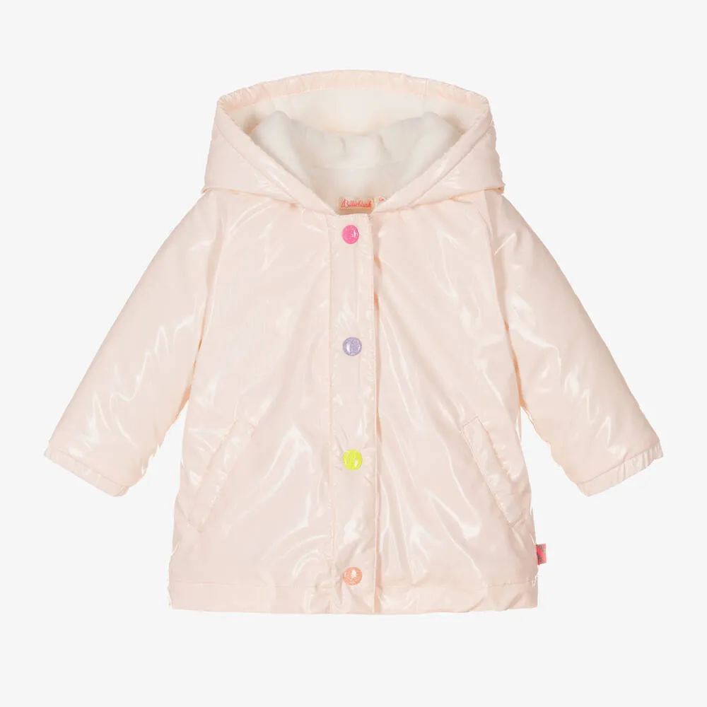 Girls Pink Hooded Coat