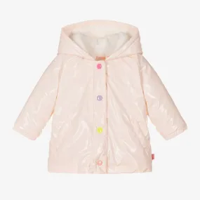 Girls Pink Hooded Coat