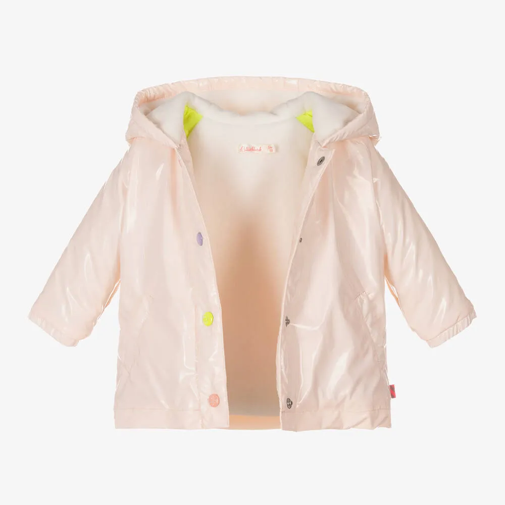 Girls Pink Hooded Coat