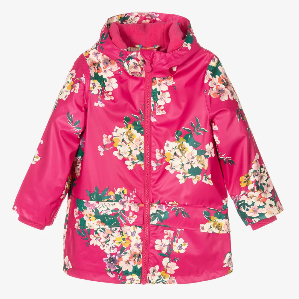 Girls Pink Waterproof Coat