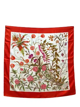 Gucci V. Accornero Floral Silk Scarf