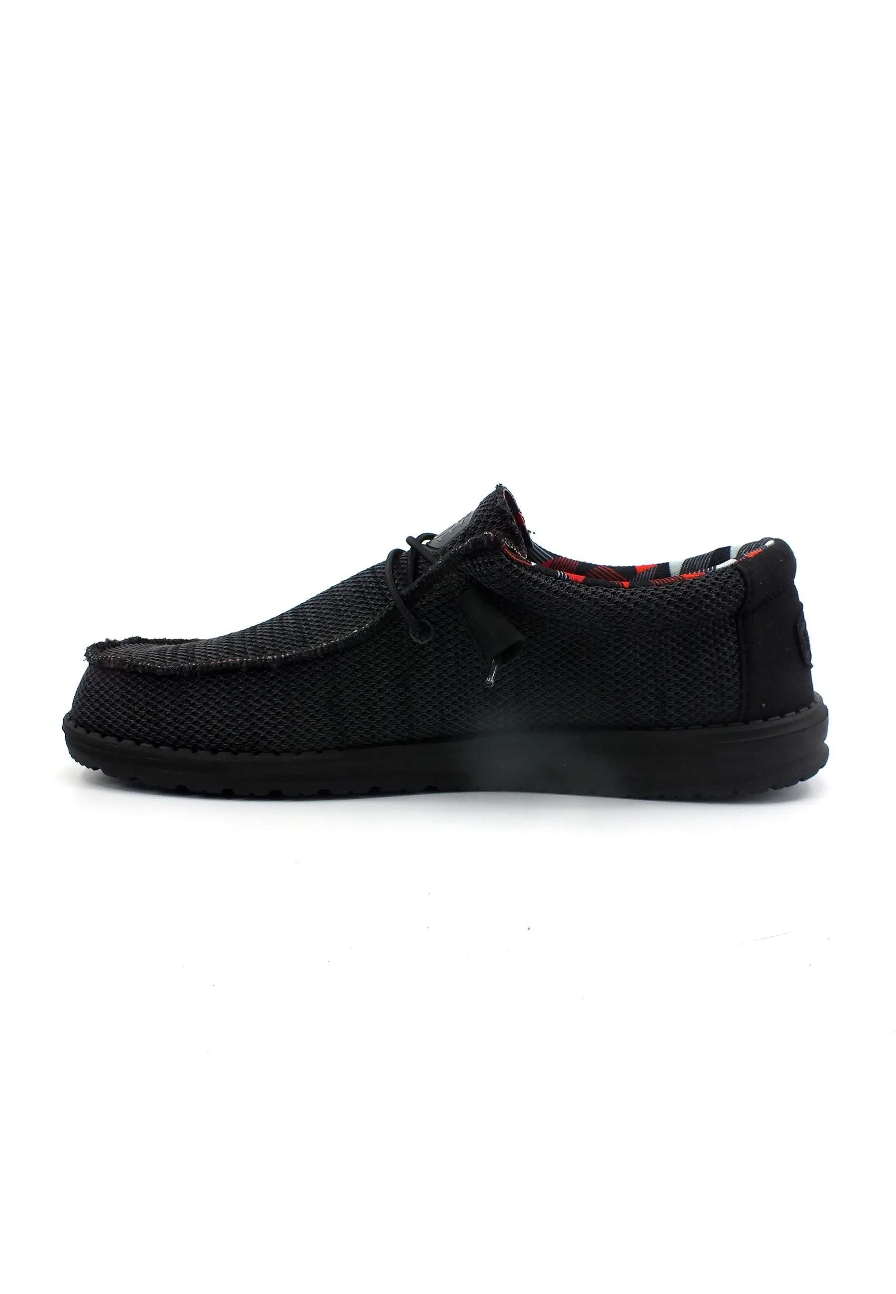 HEY DUDE Wally Sox Sneaker Vela Uomo Jet Black 40019-0XD