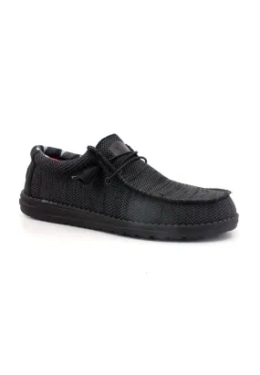 HEY DUDE Wally Sox Sneaker Vela Uomo Jet Black 40019-0XD