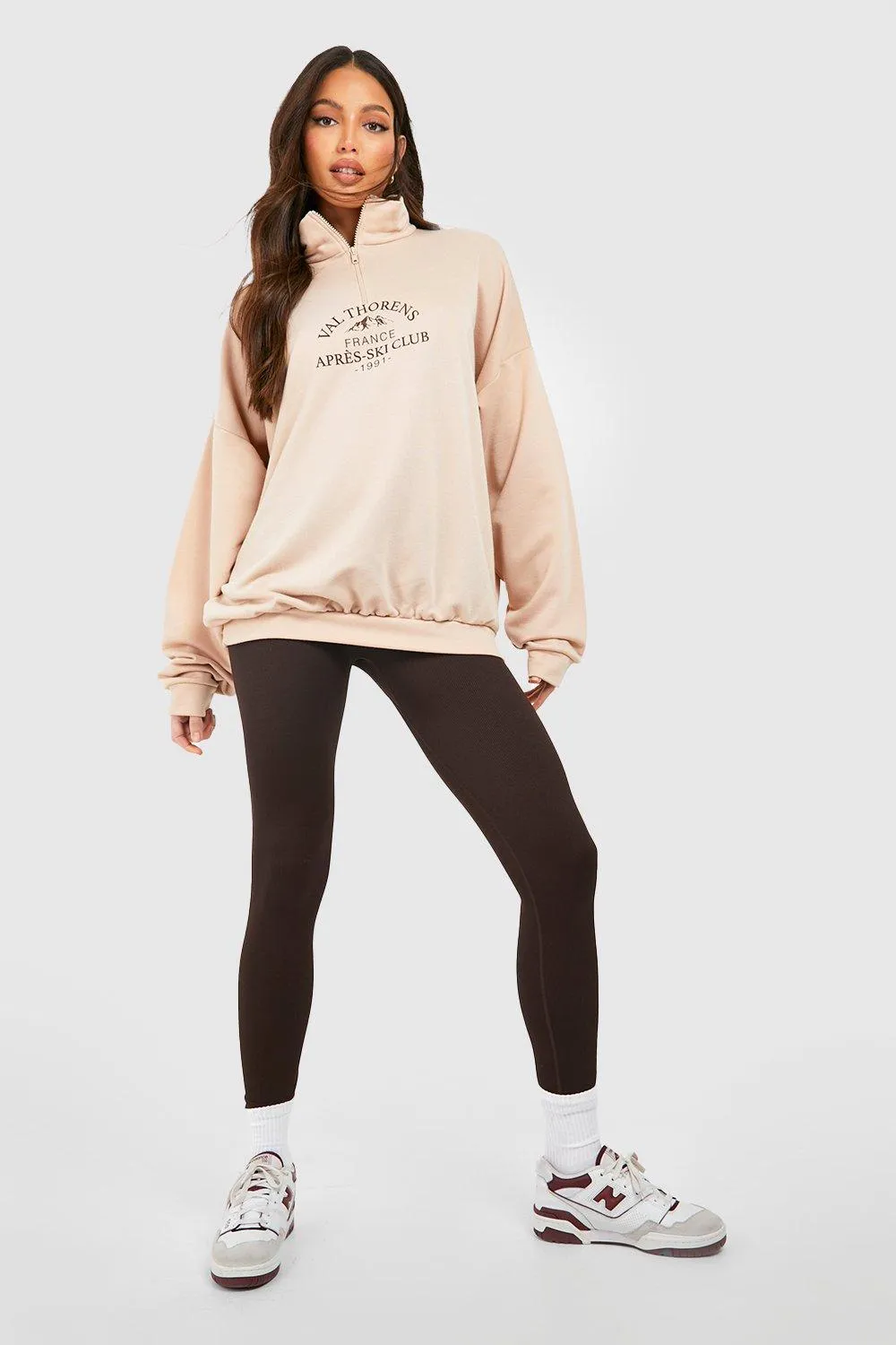 Hoodies & Sweatshirts | Tall Ski Club Half Zip Sweatshirt | boohoo