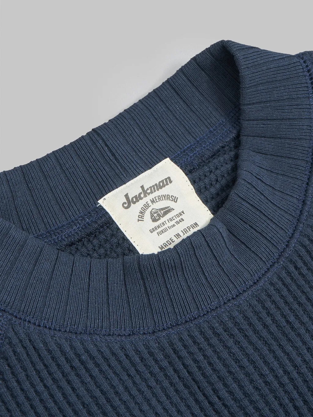 Jackman Waffle Midneck Sweater Dark Navy