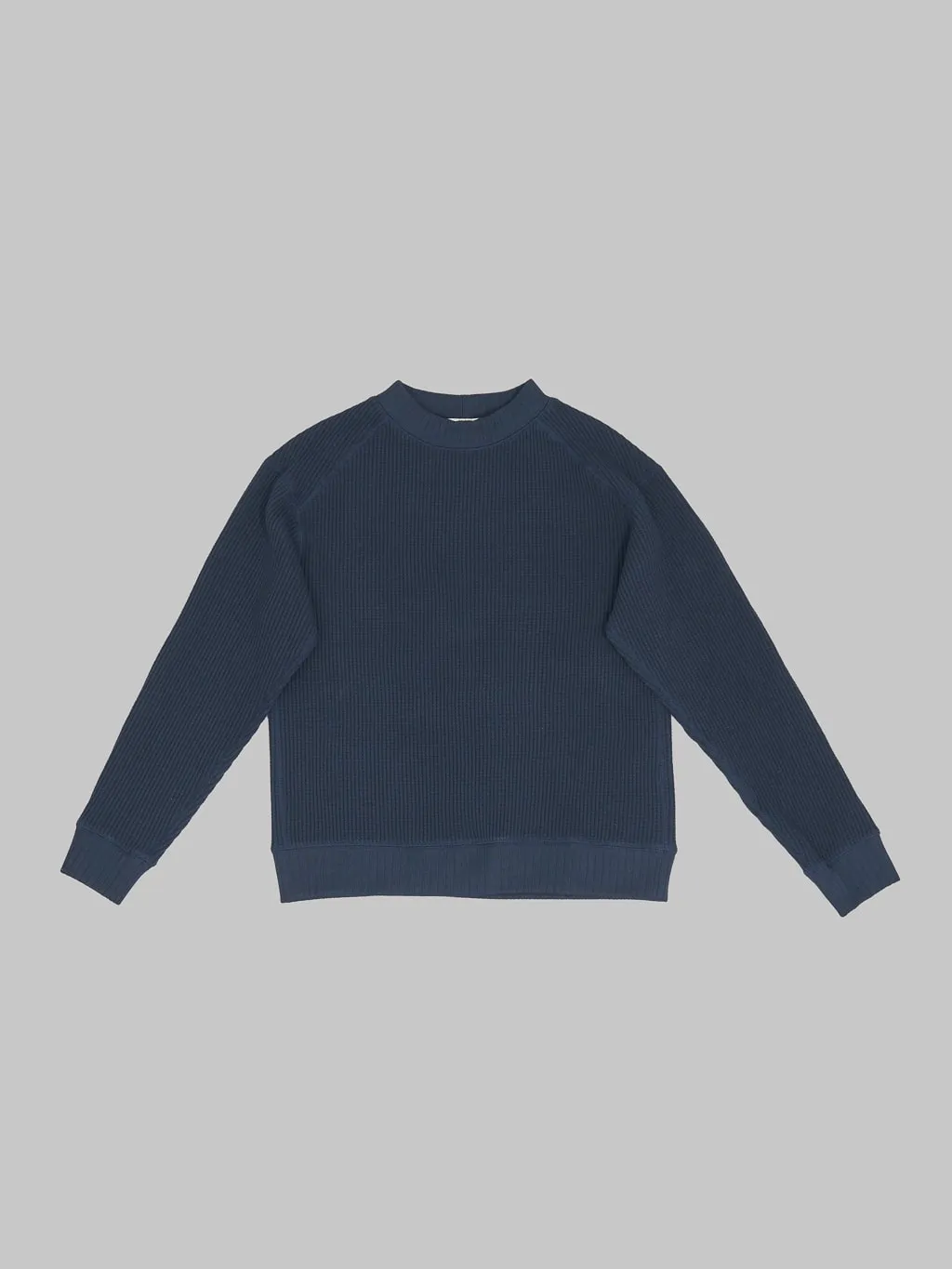 Jackman Waffle Midneck Sweater Dark Navy