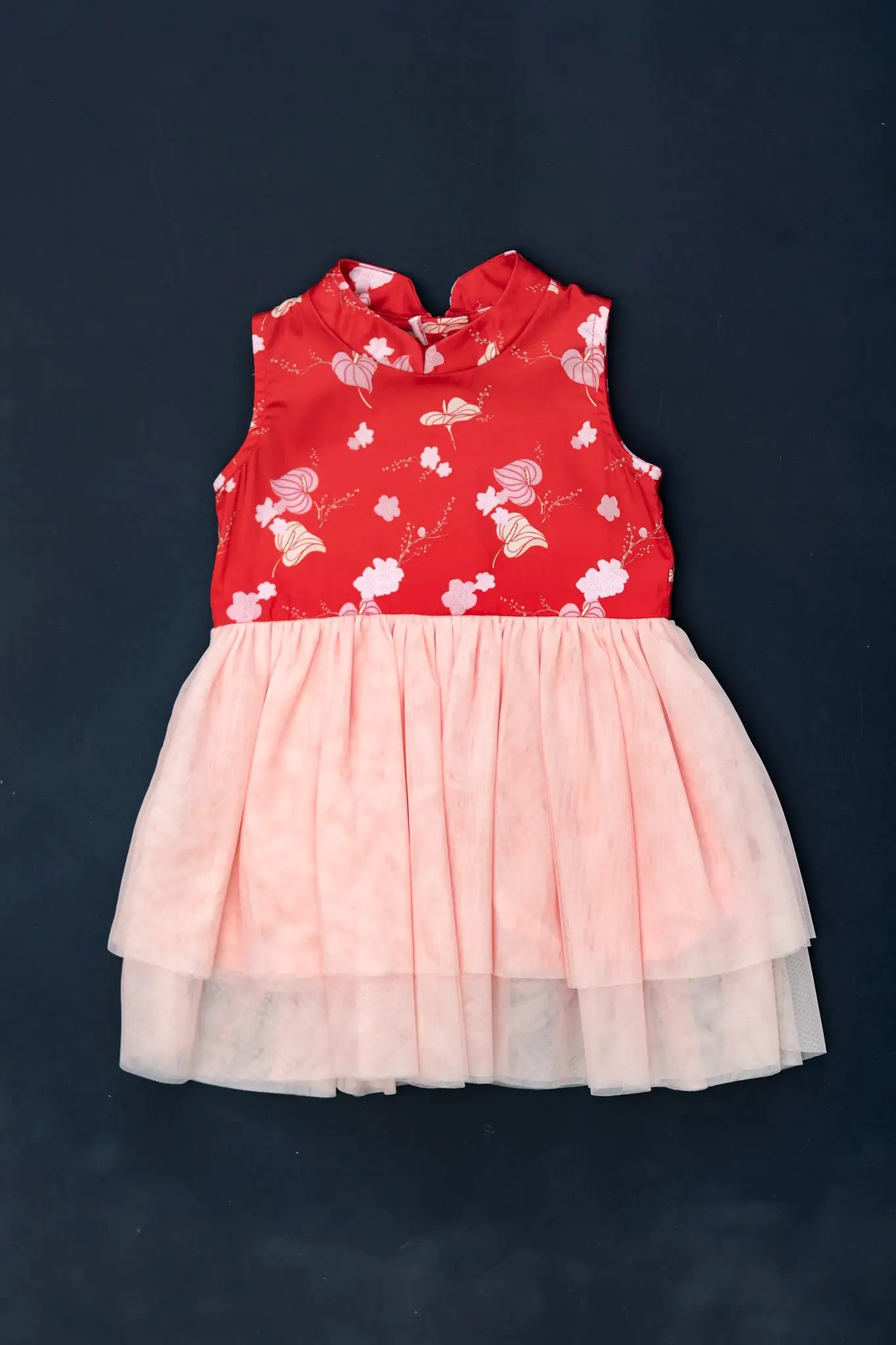 Kyra Dress - Red Blossom Lily