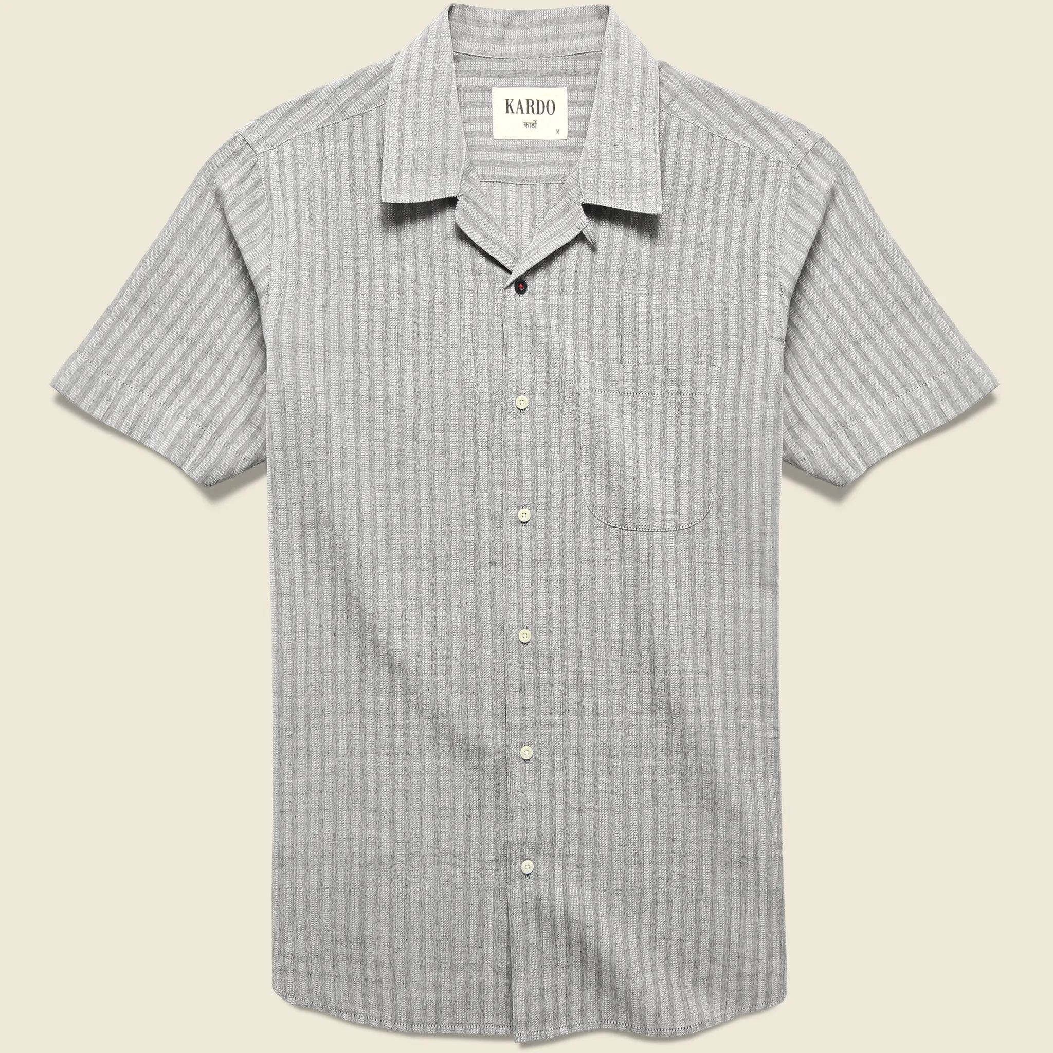 Lamar Handwoven Stripe Shirt - Grey