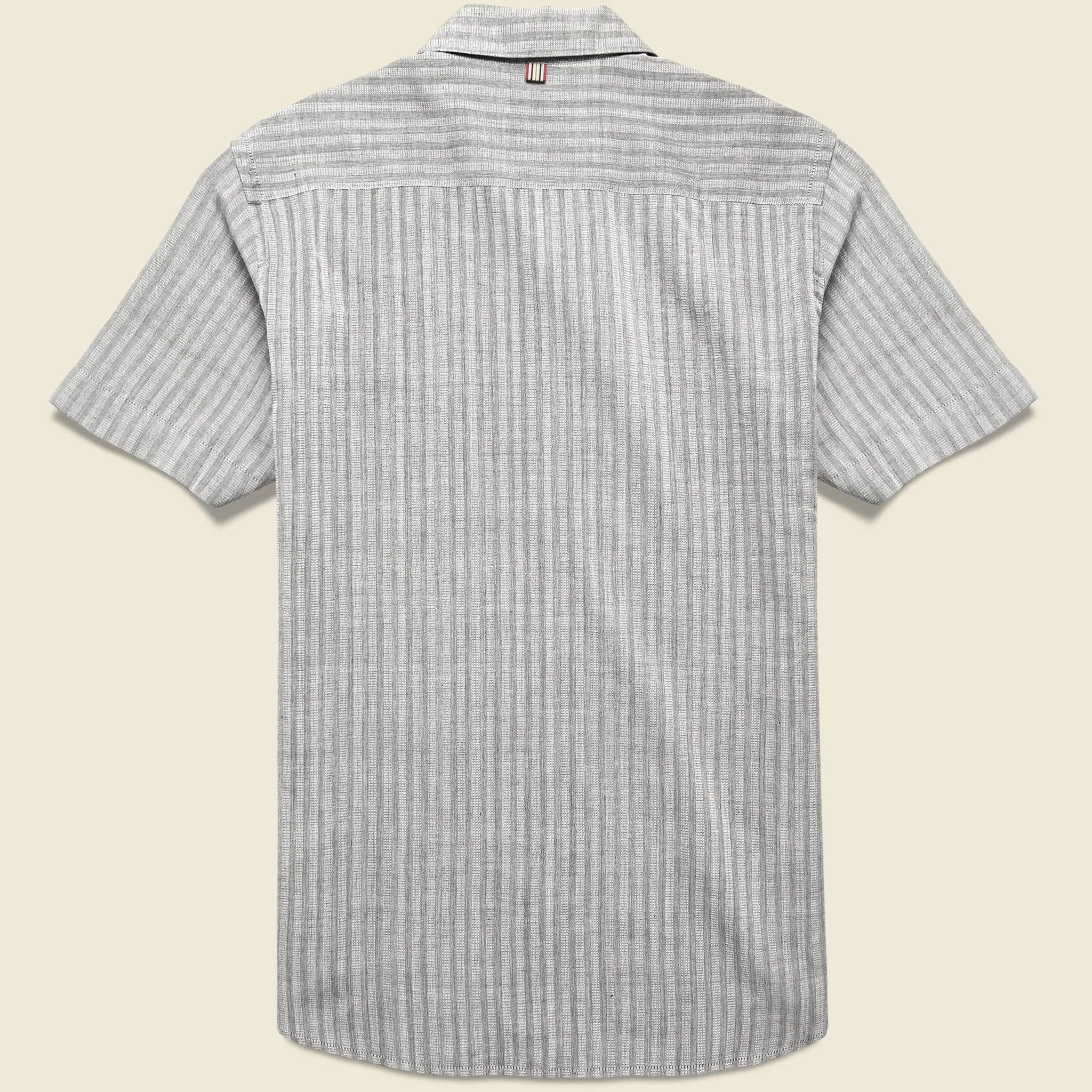 Lamar Handwoven Stripe Shirt - Grey