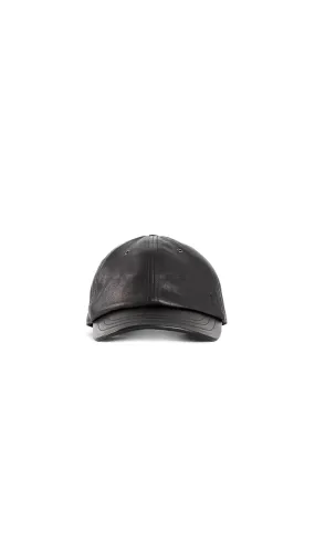 Leather Baseball Cap - Black